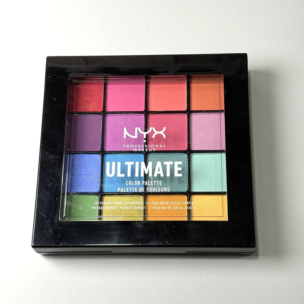 NYX MAKEUP Ultimate Multi-Finish Shadow Eyeshadow Palette 16 Brights - USP04